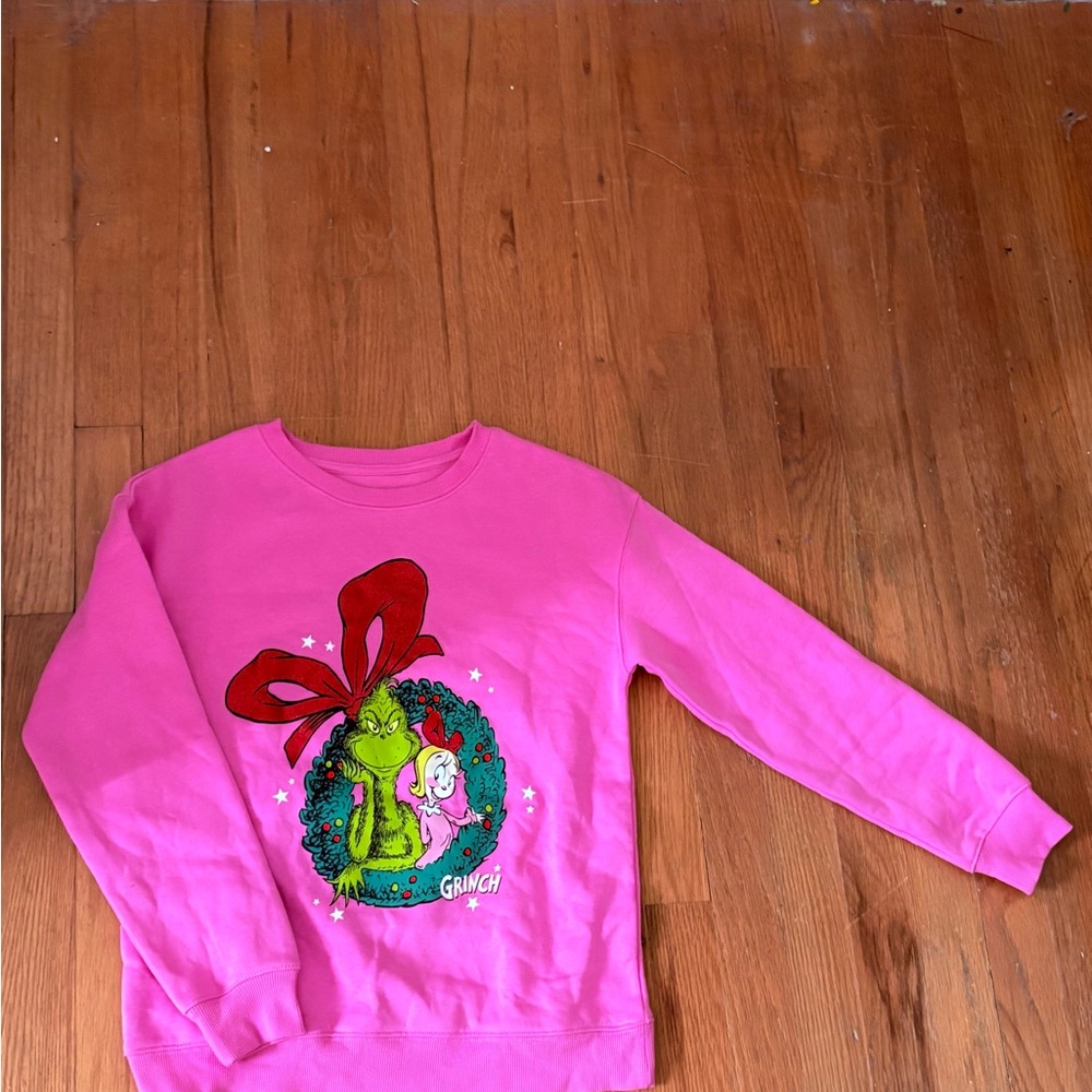 🎄 Kids Pink Grinch Holiday Sweatshirt 🎄